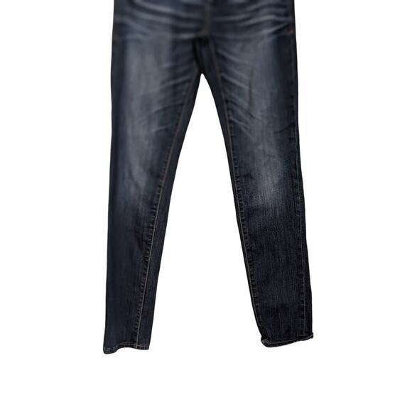 Dear John Dark Wash Stretch Denim Whiskering Low Rise Skinny Jeans Size 29 - Picture 3 of 6